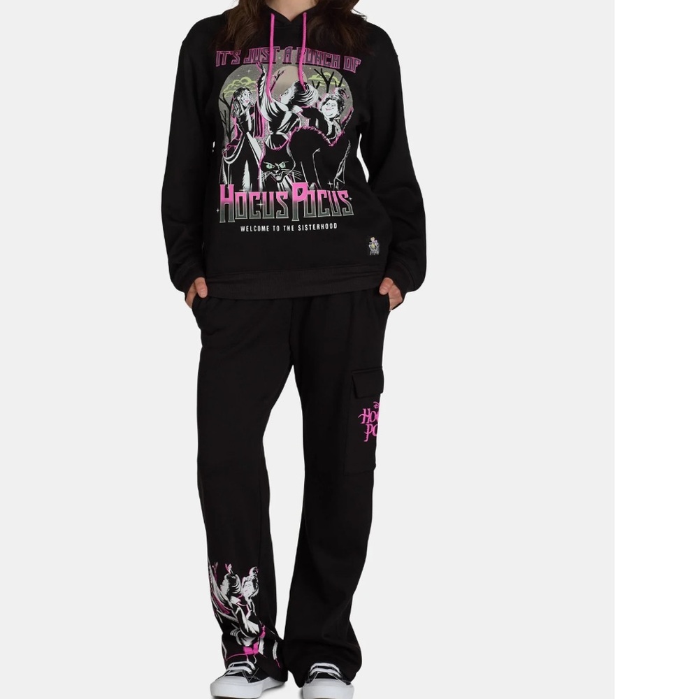 Black Hocus Pocus hoodie XS set pants and hoodie new